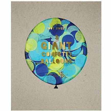 Meri Meri BALLOONS Blue Giant Confetti Balloon Kit