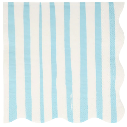 Meri Meri BOUTIQUE Blue Stripe Large Napkins