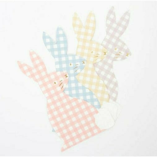 Meri Meri BOUTIQUE Gingham Bunny Napkins