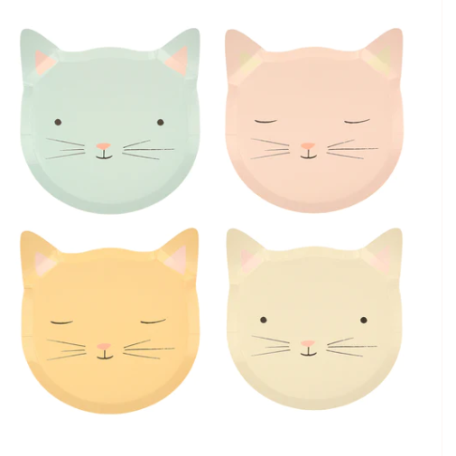 Meri Meri BOUTIQUE Meri Meri Cute Kitten Shaped Plates