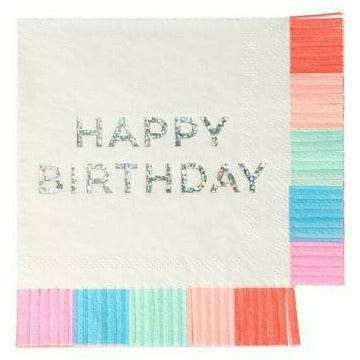 Meri Meri BOUTIQUE NAPKINS Birthday Fringe Small Napkins