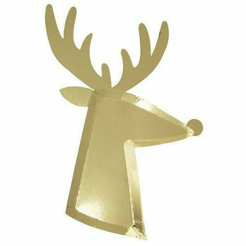 Meri Meri BOUTIQUE NAPKINS Gold Reindeer Plates