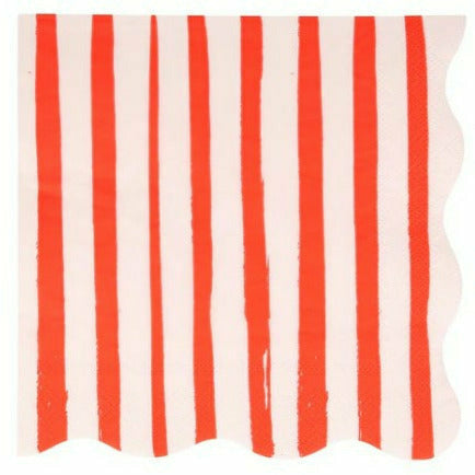 Meri Meri BOUTIQUE Red Striped Large Napkins