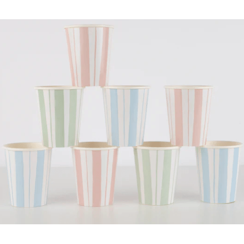 Meri Meri BOUTIQUE Ticking Stripe Cups