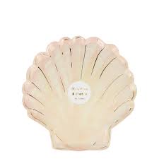 Meri Meri BOUTIQUE Watercolor Clam Shell Plates (set of 8)