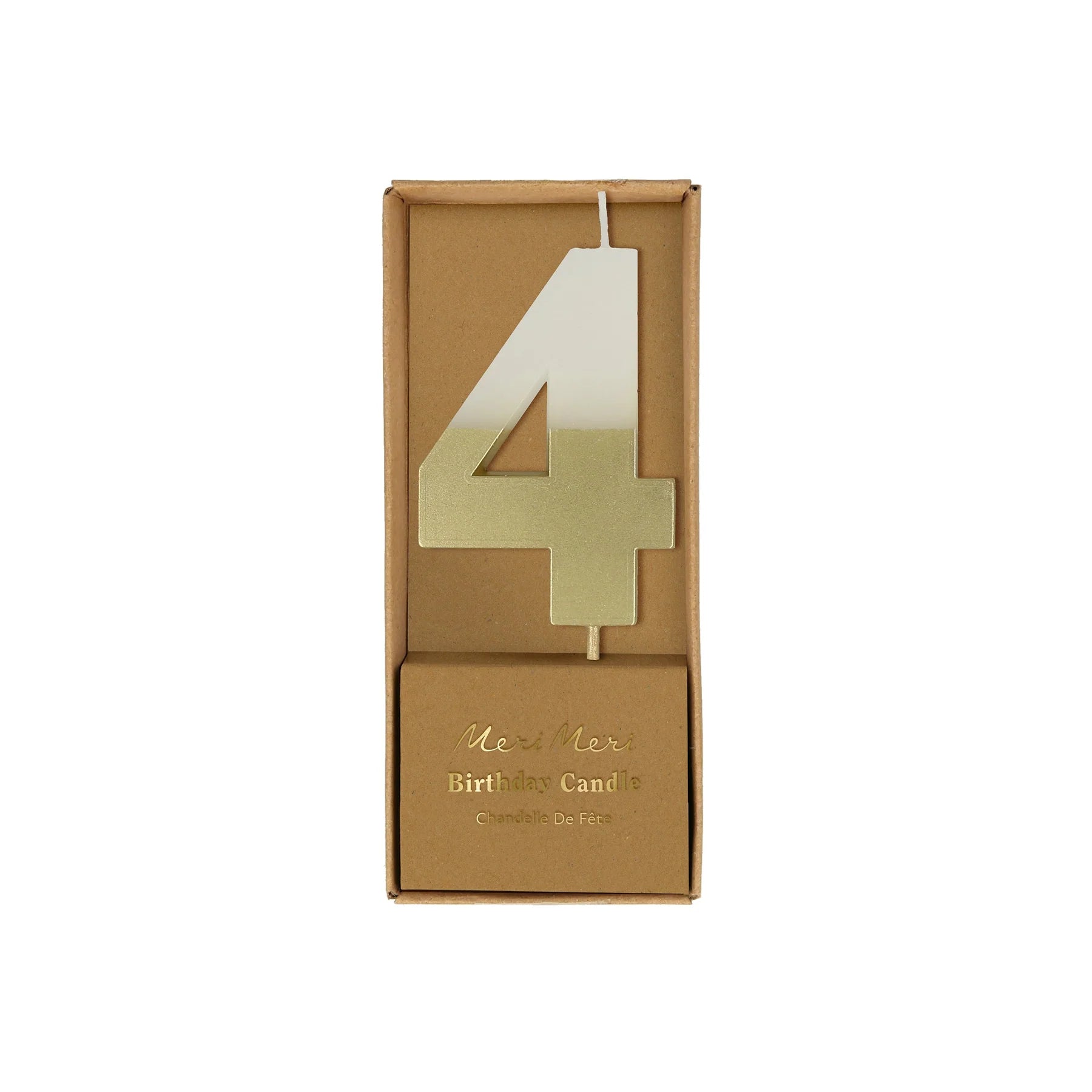 Meri Meri CANDLES Gold Dipped Number Candles 0-9 (4)