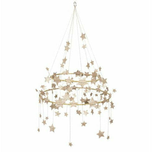 Meri Meri DECORATIONS Gold Sparkle Star Chandelier