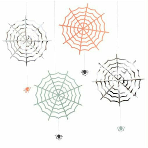 Meri Meri HOLIDAY: HALLOWEEN Halloween Hanging Cobwebs (x 4)