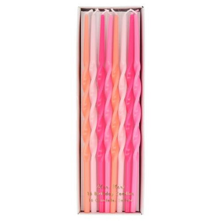 Pink Twisted Long Candles