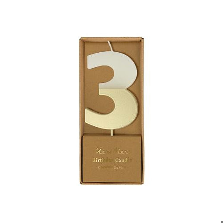 Gold Dipped Number Candles 0-9 (3)