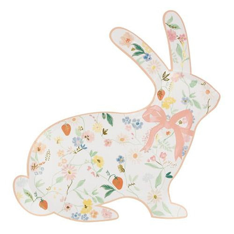 Elegant Floral Bunny Shaped Plates