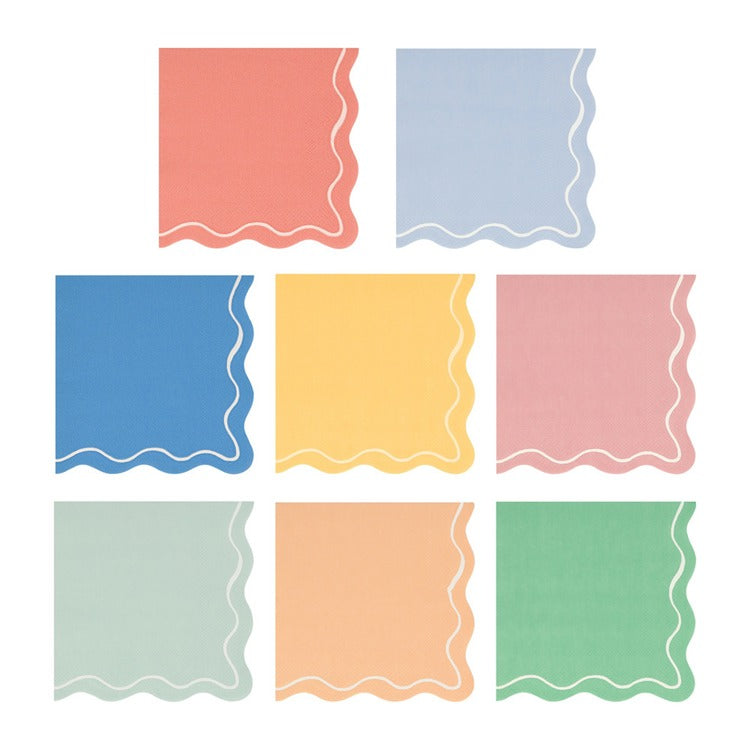 Mixed Wavy Line Large Napkins