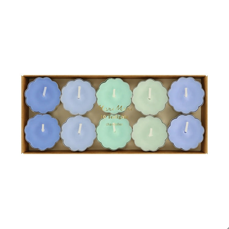 Blue &amp; Green Tealight Candles