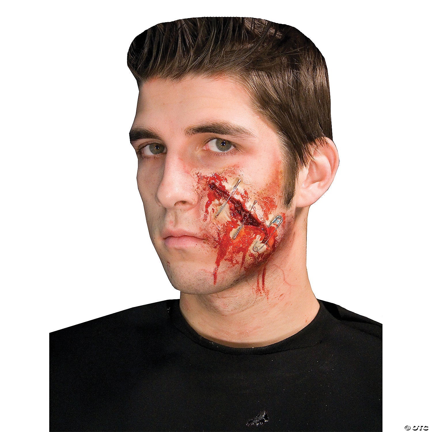 Morris Costumes COSTUMES: MAKE-UP Safely Pinned 4" Gash Prosthetic