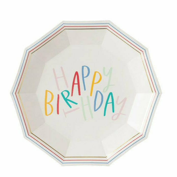 My Mind&#39;s Eye BIRTHDAY OUI PARTY BIRTHDAY HEXAGON PAPER PLATE