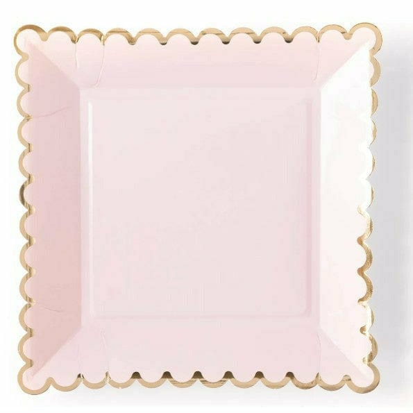 My Mind&#39;s Eye BOUTIQUE BLUSH SCALLOPED 9&quot; PAPER PLATES