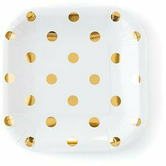 My Mind's Eye BOUTIQUE NAPKINS CREAM POLKA DOT 7" PLATES