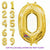 Nikki's Balloons BALLOONS 16" Gold Number Air-Filled Mylar Balloon