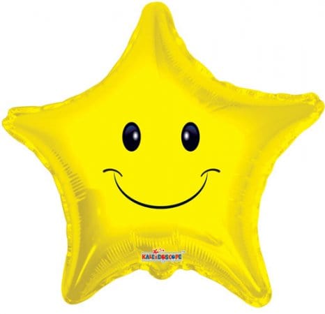 Nikki's Balloons BALLOONS 18" Smiley Face Star Foil Balloon