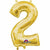 Nikki's Balloons BALLOONS 2 16" Gold Number Air-Filled Mylar Balloon