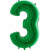 Nikki's Balloons BALLOONS 3 40" Green Number Mylar Balloon