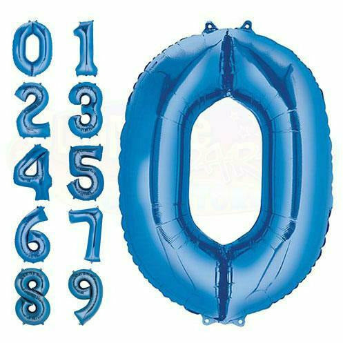 Blue Number Balloons