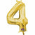 Nikki's Balloons BALLOONS 4 16" Gold Number Air-Filled Mylar Balloon