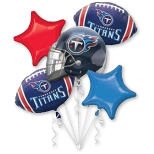 Nikki&#39;s Balloons BALLOONS 489 Tennessee Titans Balloon Bouquet 5PC