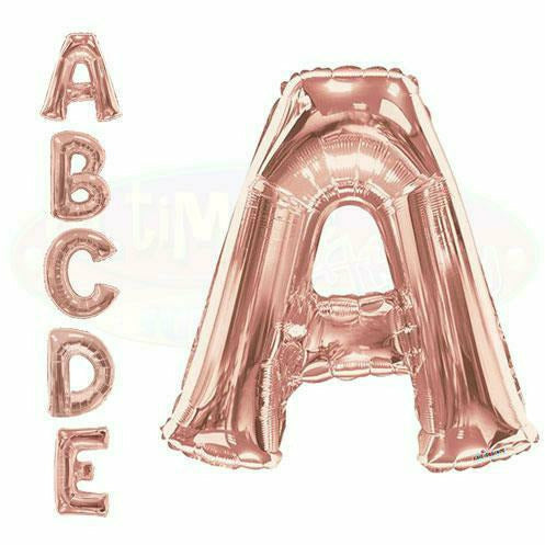 Nikki's Balloons BALLOONS 600's  34" Rose Gold Letter Foil