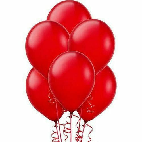 Nikki&#39;s Balloons BALLOONS Apple Red Solid Color Latex Balloons 72ct, 12&quot;