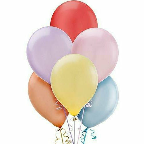 Nikki's Balloons BALLOONS Assorted Pastel Pearl Latex Balloons 72ct, 12"