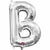 Nikki's Balloons BALLOONS B 16" Silver Letter Air-Filled Mylar Balloon