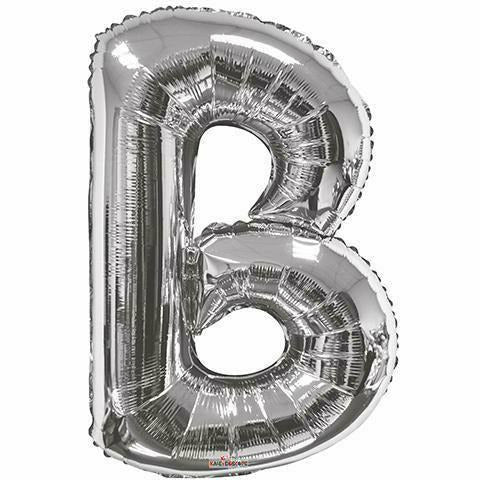 Nikki's Balloons BALLOONS B 600's 34" Silver Letter Mylar Balloon