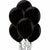 Nikki's Balloons BALLOONS Black / Helium Filled Solid Color Latex Balloons 15ct, 12"