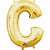 Nikki's Balloons BALLOONS C 16" Gold Letter Air-Filled Mylar Balloon