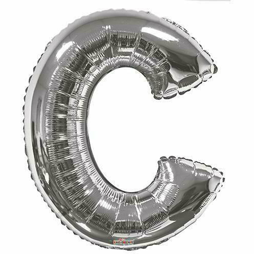 Nikki's Balloons BALLOONS C 600's 34" Silver Letter Mylar Balloon