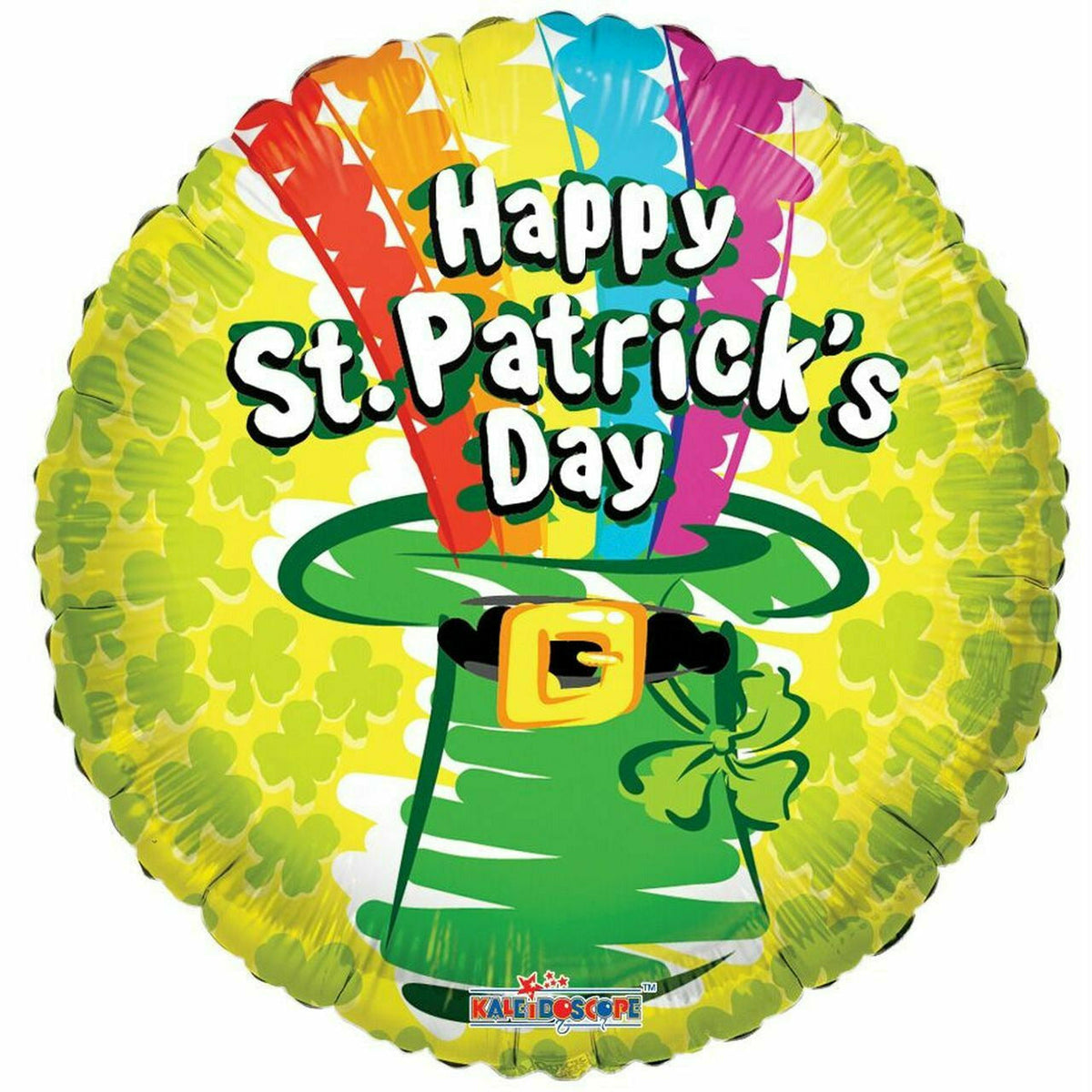 Nikki&#39;s Balloons BALLOONS C011 18&quot; Happy St. Patrick&#39;s Day Rainbow Mylar Balloon