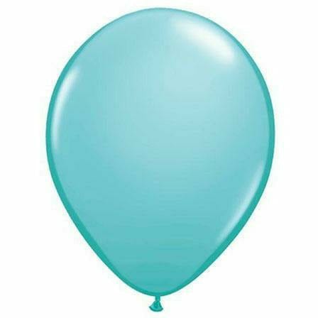 Nikki's Balloons BALLOONS Caribbean Blue / Helium Filled Solid Color Latex Balloon 1ct, 11"