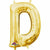 Nikki's Balloons BALLOONS D 16" Gold Letter Air-Filled Mylar Balloon