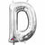 Nikki's Balloons BALLOONS D 16" Silver Letter Air-Filled Mylar Balloon