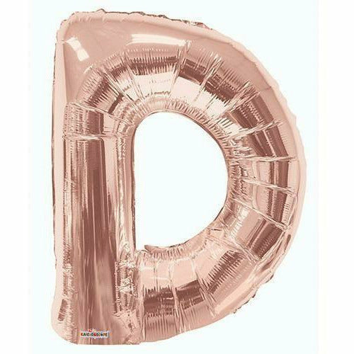 Nikki's Balloons BALLOONS D 600's  34" Rose Gold Letter Foil