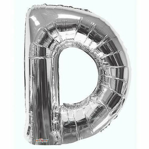 Nikki's Balloons BALLOONS D 600's 34" Silver Letter Mylar Balloon