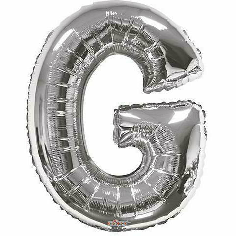 Nikki's Balloons BALLOONS G 600's 34" Silver Letter Mylar Balloon