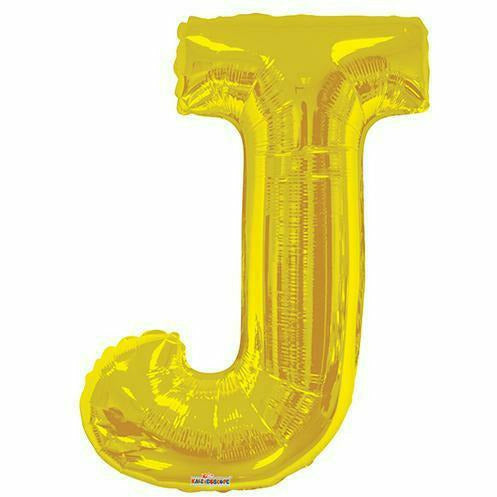 Nikki's Balloons BALLOONS J 600's 34" Gold Letter Foils