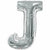 Nikki's Balloons BALLOONS J 600's 34" Silver Letter Mylar Balloon