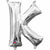 Nikki's Balloons BALLOONS K 16" Silver Letter Air-Filled Mylar Balloon