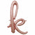 Nikki's Balloons BALLOONS K Rose Gold Script Letter Air-Filled Mylar Balloon