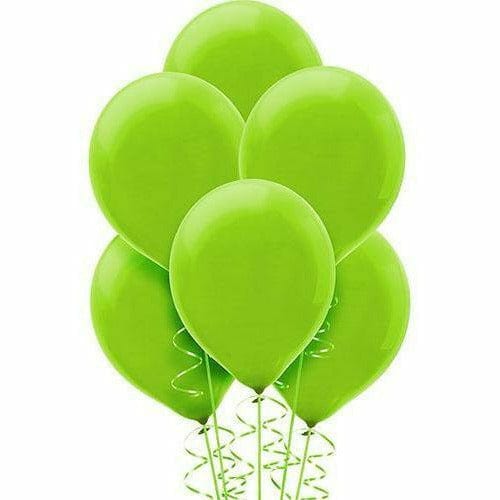 Nikki's Balloons BALLOONS Kiwi Green / Helium Filled Solid Color Latex Balloons 15ct, 12"