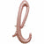 Nikki's Balloons BALLOONS L Rose Gold Script Letter Air-Filled Mylar Balloon