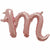 Nikki's Balloons BALLOONS M Rose Gold Script Letter Air-Filled Mylar Balloon